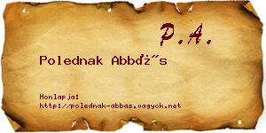 Polednak Abbás névjegykártya